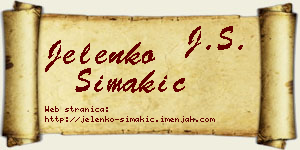 Jelenko Simakić vizit kartica